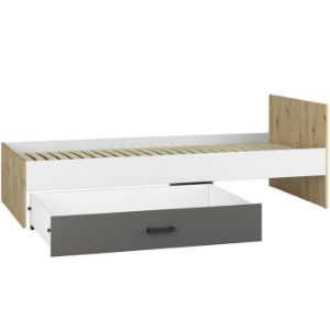 Obrazek Łóżko 96 plus stelaż Fini 09 dąb artisan/biały/antrac