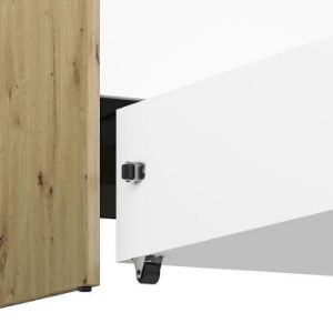 Obrazek Łóżko 96 plus stelaż Fini 09 dąb artisan/biały/antrac