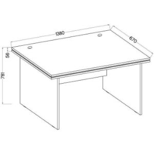 Obrazek Biurko Malta Dąb Artisan (Blat 56mm) Typ 180