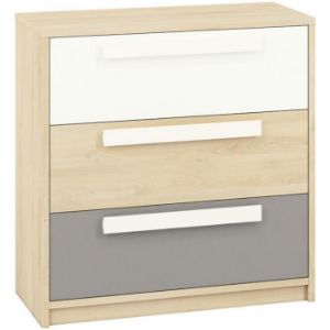 Obrazek Komoda 10 Drop Buk Fjord/Biały/Szara Platyna