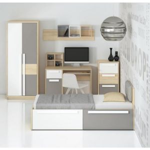 Obrazek Komoda 10 Drop Buk Fjord/Biały/Szara Platyna