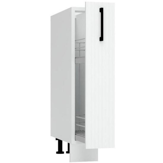 Obrazek Szafka kuchenna Kate d15 cargo/kosz biały groszek