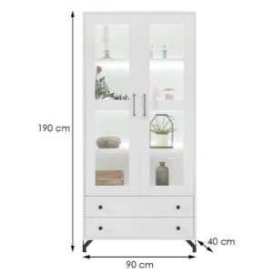 Obrazek Witryna Bergen Be2 Biały Lux/Biały Połysk