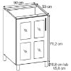 Obrazek Szafka kuchenna 50-S-Milano Nube Mat 