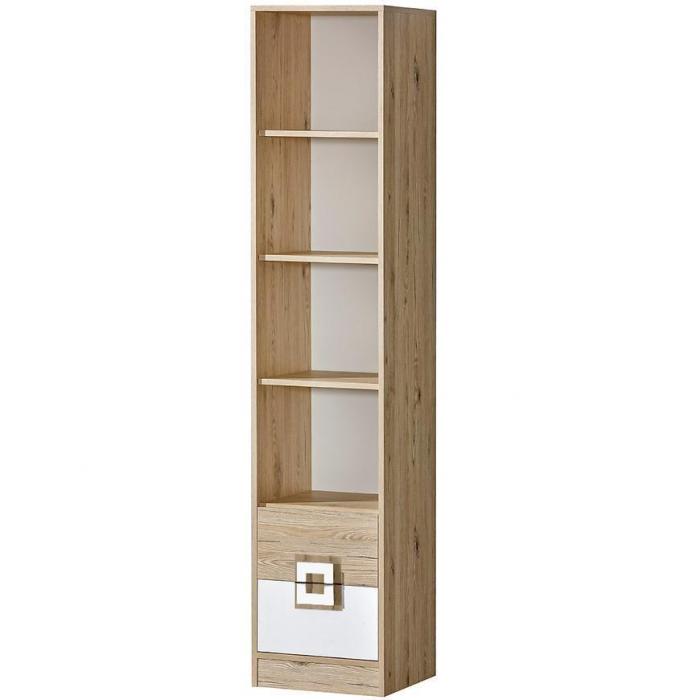 Regał Nico 40 biały/dąb jasny nr-6