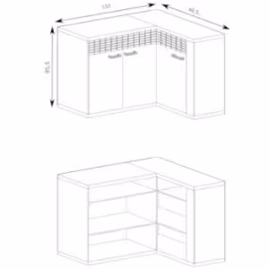 Obrazek Komoda narożna Natural N-15 kratka Ribbeck