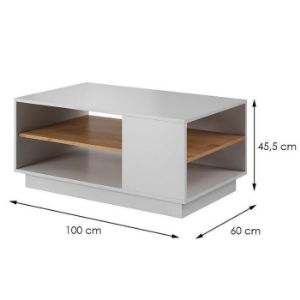 Obrazek Stolik Kawowy 3d G Biały/Dąb Craft Złoty