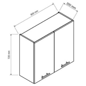 Obrazek Szafka kuchenna Max W80su Alu czarny