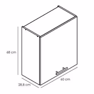 Obrazek Szafka kuchenna Denis w60/68 slim pl z okapem czarnym 