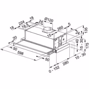 Obrazek Szafka kuchenna Denis w60/68 slim pl z okapem czarnym 