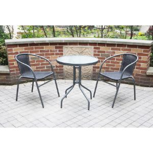 Obrazek Krzesło technorattan CE10342S czarne