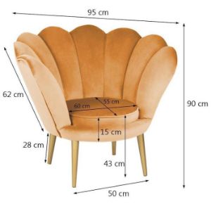 Obrazek Fotel Tristan Bluvel 68/złote