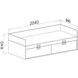 Obrazek Łóżko Nico 90 biały/dąb jasny nr-14