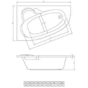 Obrazek Wanna Madura 160/105 lewa