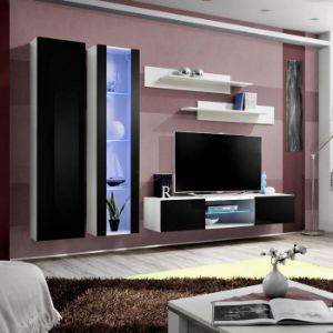 Obrazek Witryna Fly 41+Szkło Czarny+LED