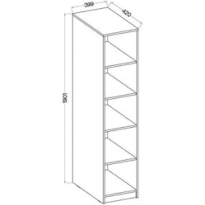Obrazek Regał Wąski Malta Dąb Artisan Typ 109