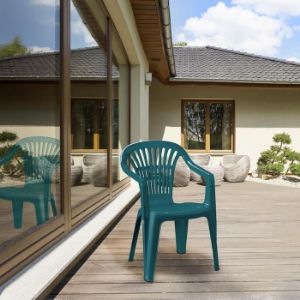 Obrazek Krzesło ogrodowe plastikowe Scilla zielone