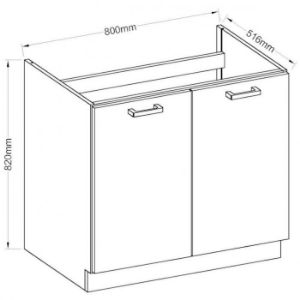 Obrazek Szafka kuchenna Bordeaux 80ZL 2F BB