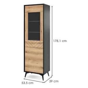 Obrazek Witryna Diamond W54 dąb evoke/czarny