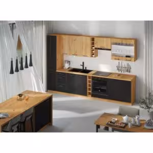 Obrazek Szafka kuchenna Modena front zm 713x446 czarny/dąb artisan