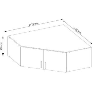 Obrazek Nadstawka do szafy narożnej Snow 06a Wellington/Grafit 