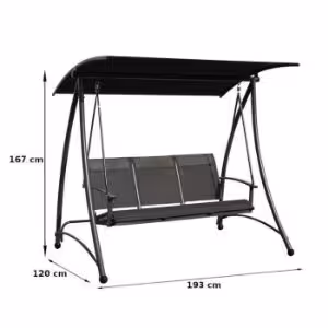 Obrazek Huśtawka ogrodowa szara