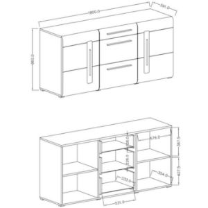 Obrazek Komoda Tulsa 26 biały połysk