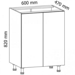 Obrazek Szafka kuchenna Gardena D60 grey