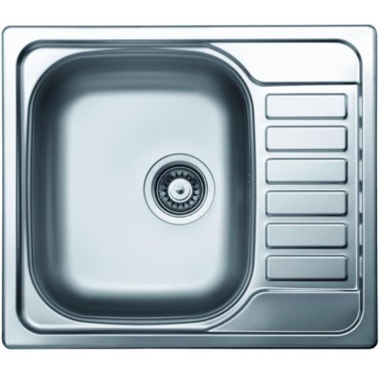 Obrazek Zlewozmywak stalowy jednokomorowy Triton EX-196 50x58 1K plus syfon