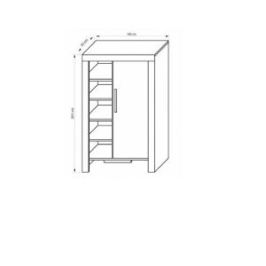 Obrazek Regał Cezar 4 sonoma