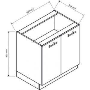 Obrazek Szafka Kuchenna Zoya D80 Dąb Halifax/Biały