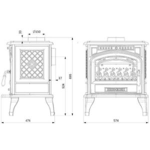 Obrazek Piec kominkowy P7 EKO 9,3kW