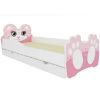 Obrazek Łóżko Dziecięce Bear 140 Różowy + materac i stelaż