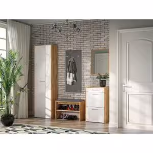 Obrazek Szafa 190x54 Massi 01 dąb wotan/biały