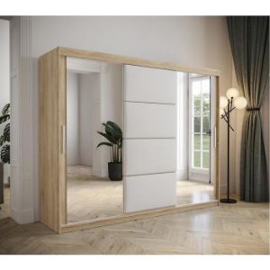 Obrazek Szafa Tapi 250 Dąb Sonoma/Ekoskóra Biała