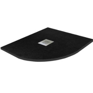 Obrazek Brodzik półokrągły Opal 90/90/2.6 czarny