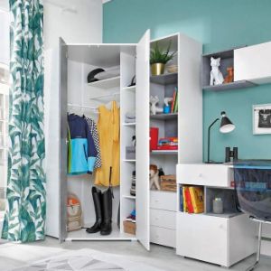 Obrazek Szafa narożna Sigma Si2 Biały Lux/Beton