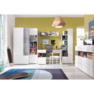 Obrazek Szafa narożna Sigma Si2 Biały Lux/Beton