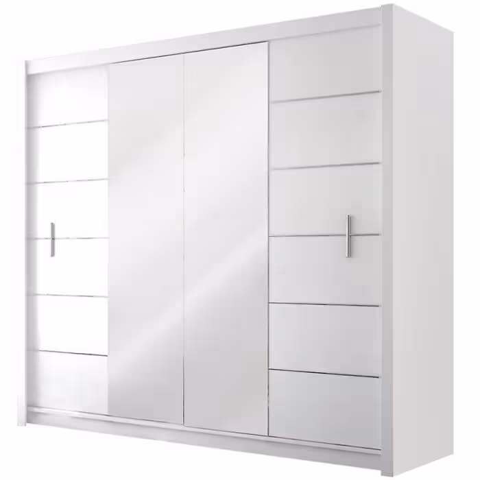 Szafa Lizbona 2 203 cm biały/lustro