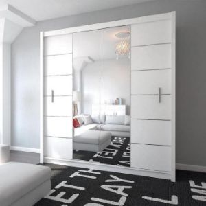 Obrazek Szafa Lizbona 2 203 cm biały/lustro