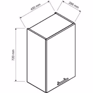 Obrazek Szafka kuchenna Denis w45 pl biały satyna mat/biały 