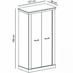 Obrazek Szafa Antica A-16 2D kraft złoty