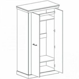 Obrazek Szafa Antica A-16 2D kraft złoty