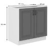 Obrazek Szafka kuchenna Stilo dustgrey/biały 80d 2f bb