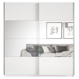 Obrazek Szafa 2d przesuwne z lustrem 180 Beta 56 biały