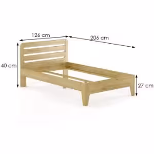 Obrazek Łóżko Buk LK189–120x200 rustikal 