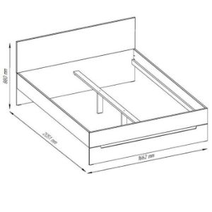 Obrazek Łóżko Hill 160/200 białe 