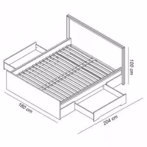 Obrazek Łoże Finezja F21 z szufladami 180