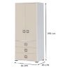 Obrazek Szafa 2D3S Kiki G23-BE/KI-01 white/sand