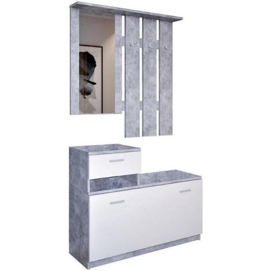 Obrazek Garderoba Vegas Beton/Biały